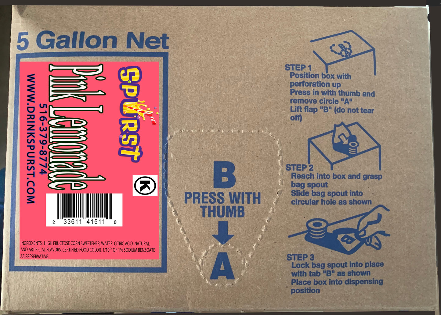 Pink Lemonade Syrup-Commercial Beverage Pink Lemonade Drink| Spurst Beverage Corp