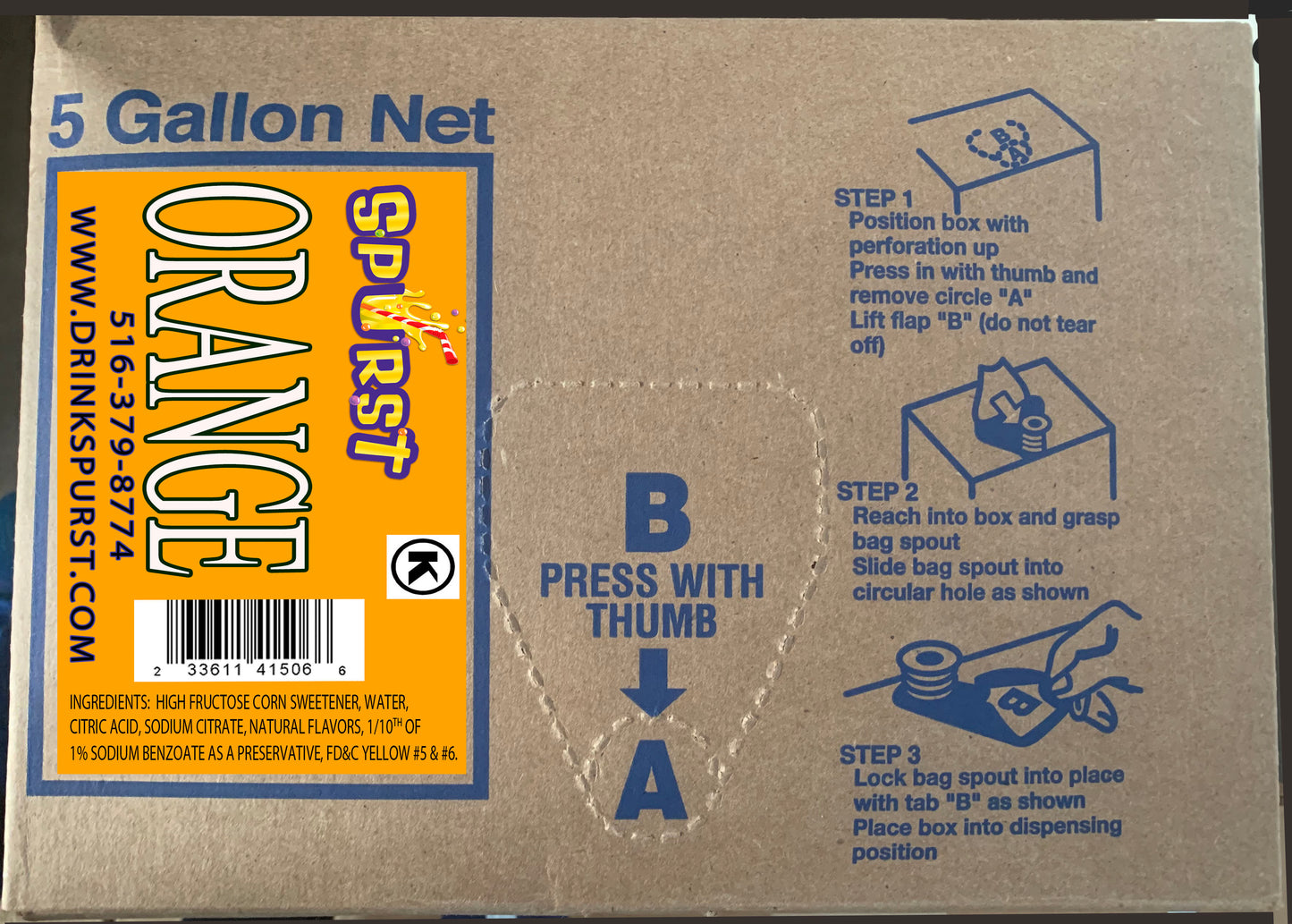 Orange Syrup-Commercial Beverage Orange Drink| Spurst Beverage Corp