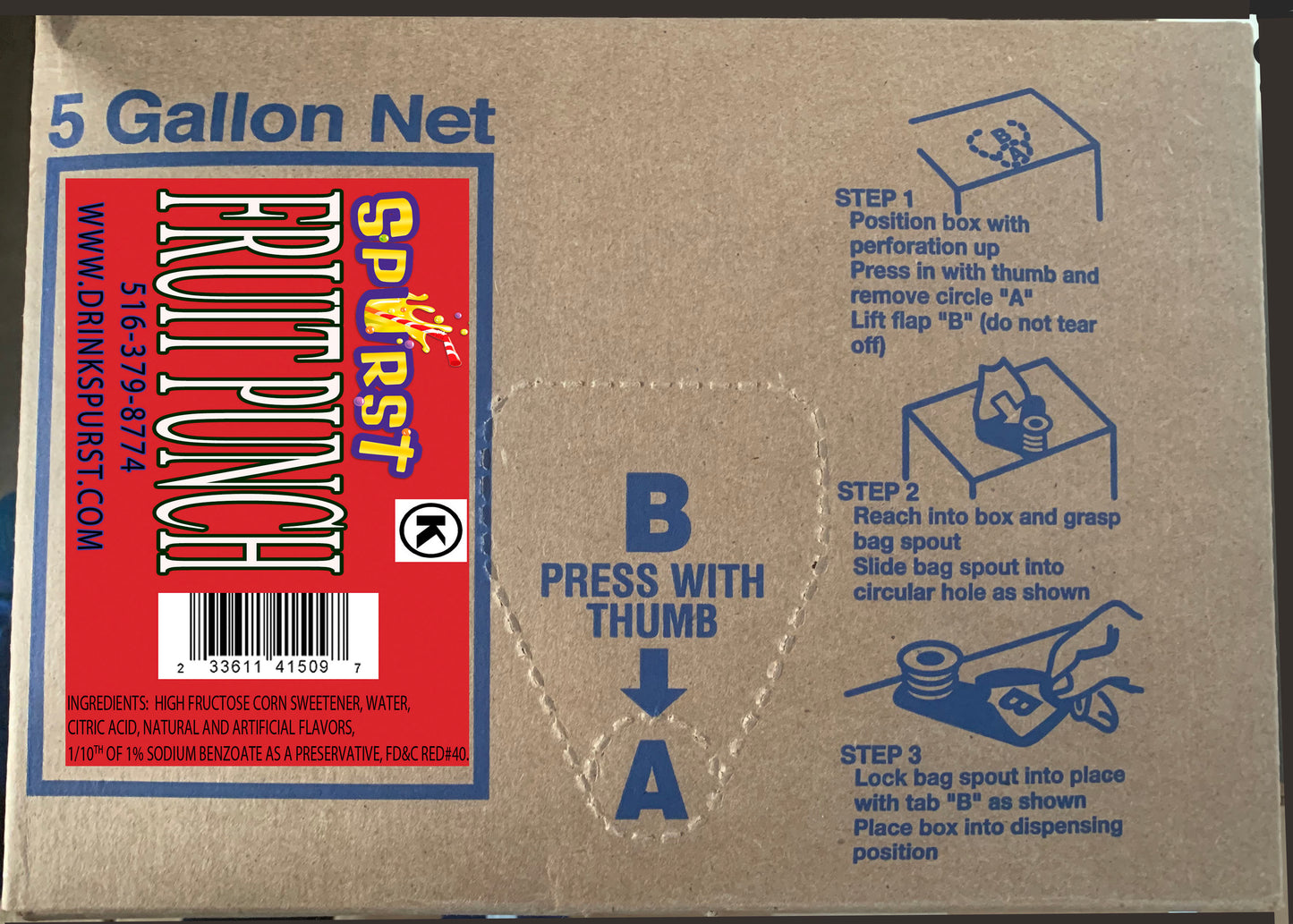 Fruit Punch Syrup-Commercial Beverage Fruit Drink| Spurst Beverage Corp