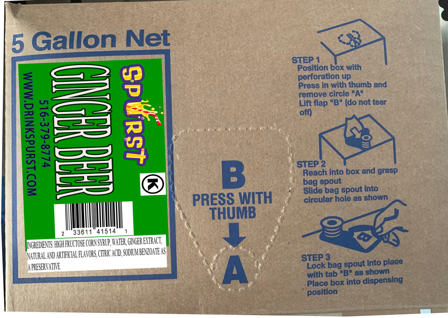 Ginger Beer Syrup-Commercial Beverage Ginger Beer Drink| Spurst Beverage Corp