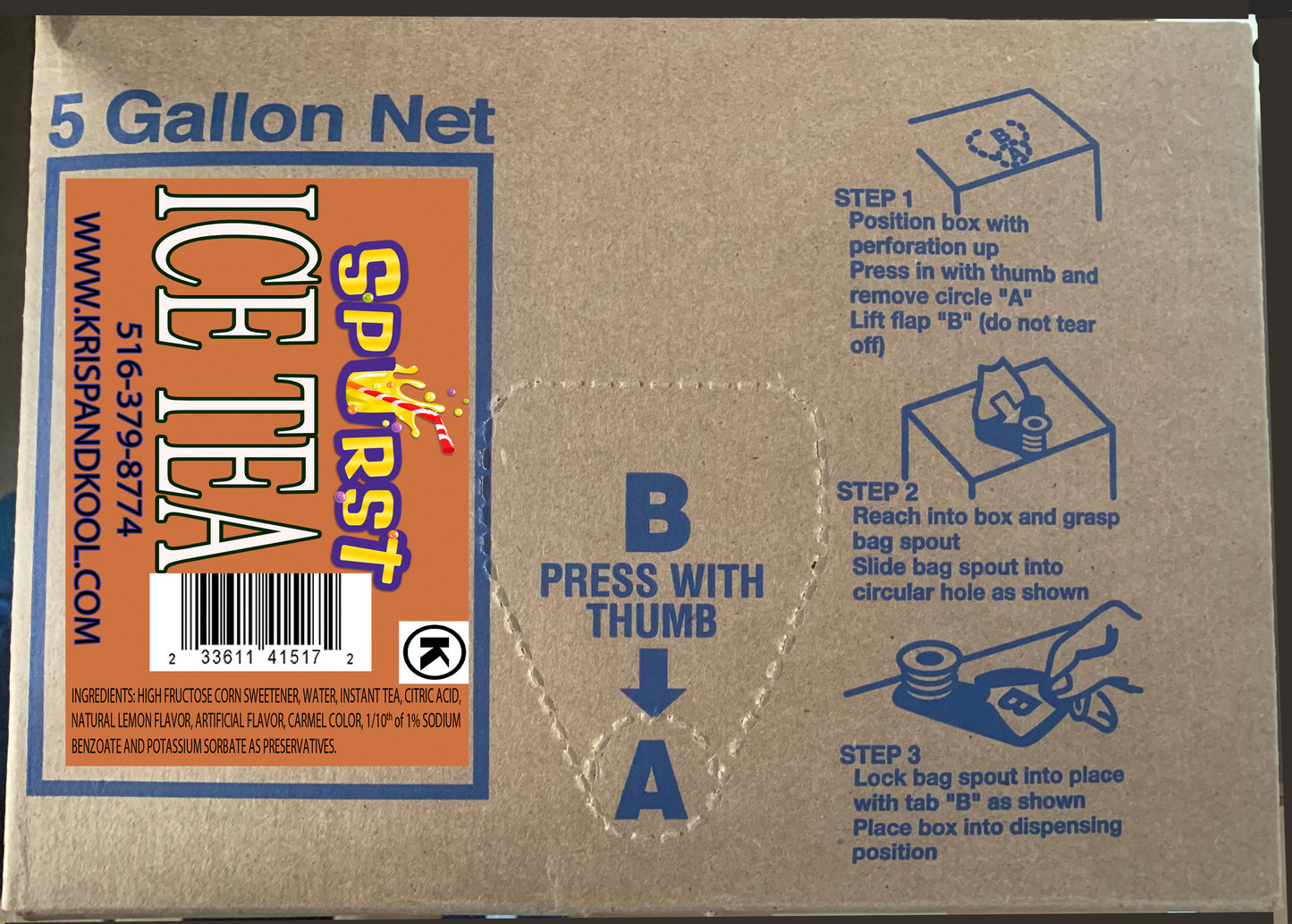 Sweetened Ice Tea /Lemon Syrup-Commercial Beverage Energy Drink| Spurst Beverage Corp