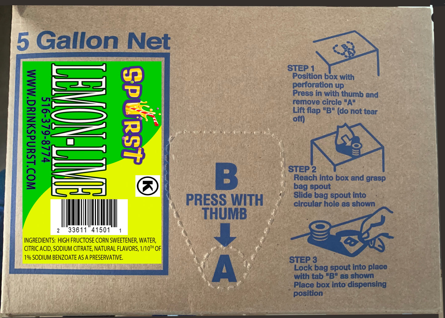 Lemon Lime Syrup-Commercial Beverage Lemon Lime Drink| Spurst Beverage Corp